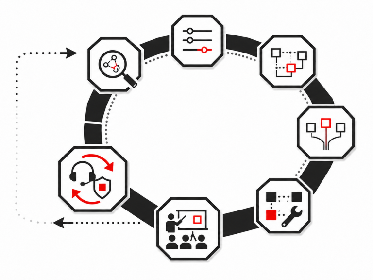 AI generated by ChatGPT Symbolischer Workcycle
